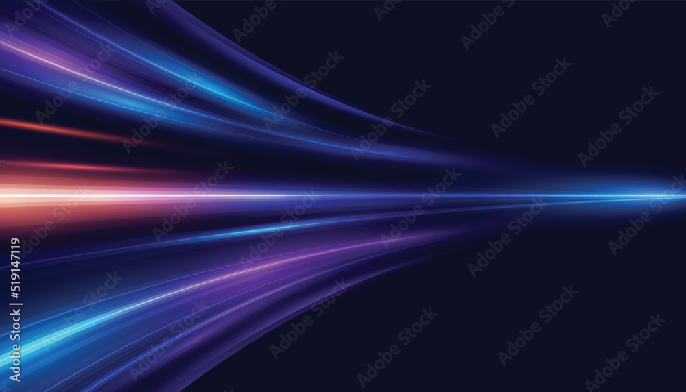 Fototapete modern abstract high-speed motion effect. futuristic dynamic motion technology. motion pattern for b