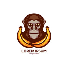 Monkey Bananas Character Logo