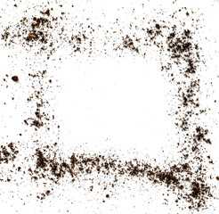 dirty earth or soil on white background natural