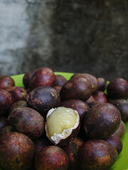 mangosteen on the beach