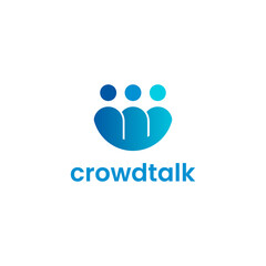 Crowd Unity Group Community Teamwork Friendship Partnership Forum Social Team People Icon Logo Design
