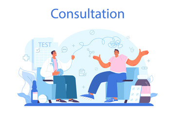 Psychotherapist concept. Mental health diagnostic and treatment.