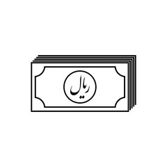 Iran Currency Icon Symbol With Iso Code. Iranian Rial. Iso Code IRR. Vector Illustration