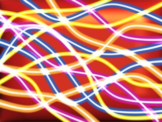 Swirl Neon line light background, glowing light lines