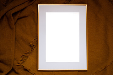 Mock up poster. Minimal template with empty picture frame mock up. Boho
