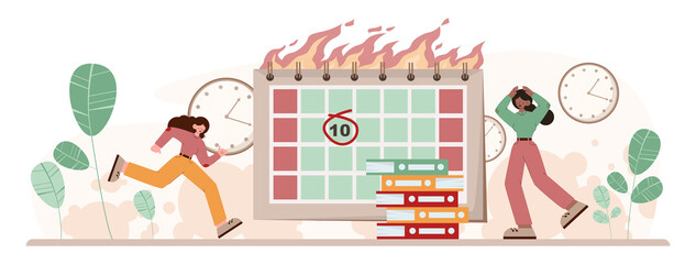 Office people with a lot of work. Deadline and busy lifestyle concept. © inspiring.team