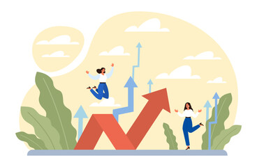 Growth concept. Idea of business success or personal development.