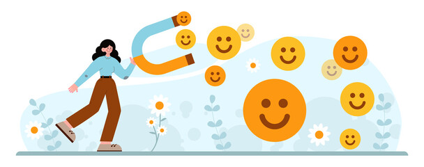 Happiness concept. People showing positive emotions. Joyfull