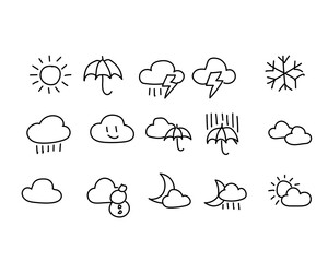 Obraz premium weather icon illustration cute