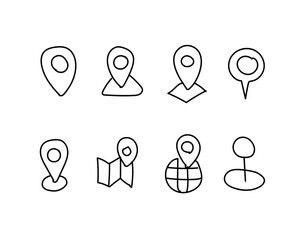 map icon illustration cute