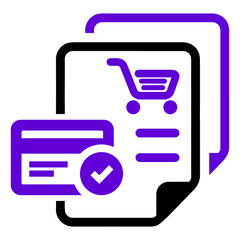 Invoice, document, paper icon