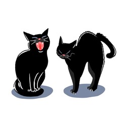 黒猫イラストセット