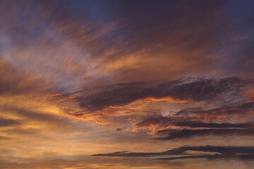 Dramatic stormy sky before dawn