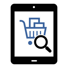 Mcommerce, mobile shopping, online shopping icon