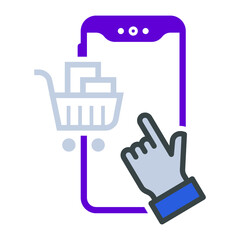 Mobile, cart, basket icon