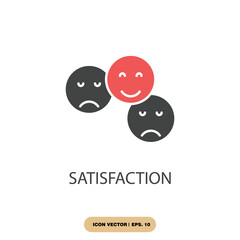 satisfaction icons  symbol vector elements for infographic web