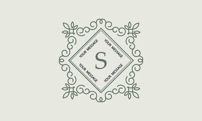 Letter S vector logo template (sign, symbol, emblem, ornament, monogram)