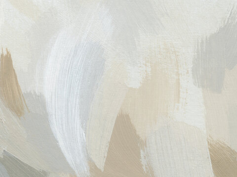 Neutral abstract background with paint brush strokes. Hand drawn art texture in muted colors