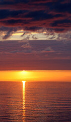 Orange sunset, Novia Scotia Canada
