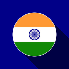 Country India. India flag. Vector illustration.