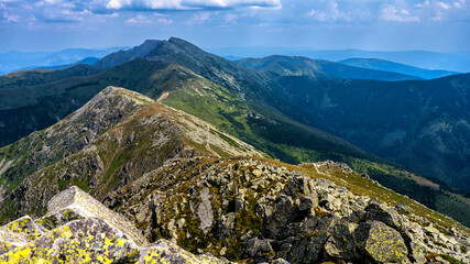 Fototapeta na wymiar Mt. Dumbier, Low Tatras National Park, Carpathians, Slovakia. Summer mountain landscape.
