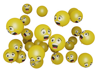 Grinnning face emoticon or emoji perfect for sosial media, branding, advertisement promotion 3d render