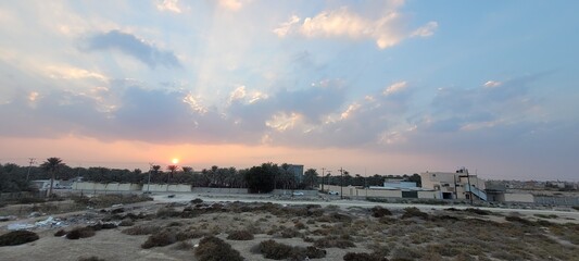 sunset in the mountains