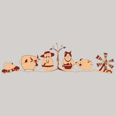 
Farmer family. Can be used for any printed materials