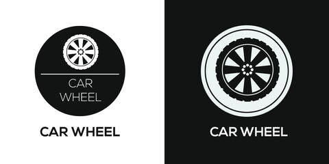 Creative (Car wheel) Icon, Vector sign.