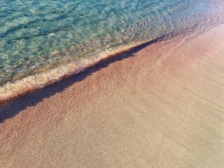 Roze zand op het strand - Elafonissi Beach, Kreta