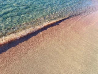 Lichtdoorlatende gordijnen Elafonissi Strand, Kreta, Griekenland Roze zand op het strand - Elafonissi Beach, Kreta