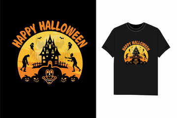 Mickey Pumpkin Happy Halloween t shirt design