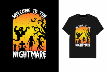 Welcome to the nightmare Halloween t shirt design