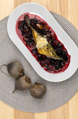 Fish with Beetroot Chutney