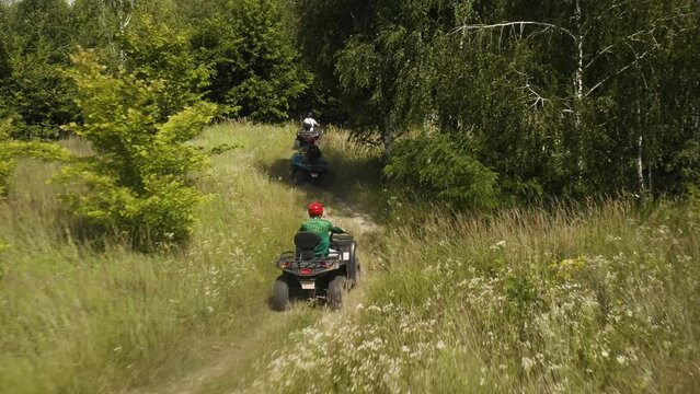 ride on ATVs in open shelves