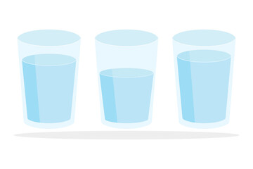 glass of water isolated on a white background