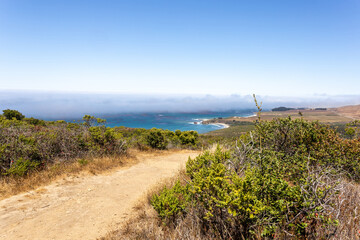 A view on the Pacific ocean and California hills
