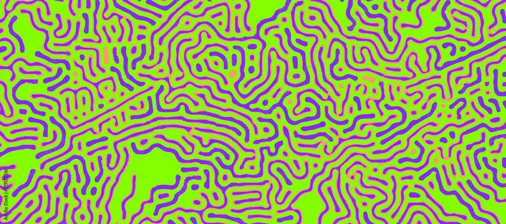 Poster reaction diffusion organic pattern. generative art design.