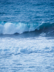 Wave breaking on the beach