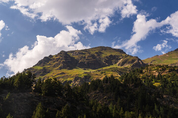 Fototapeta na wymiar Mountain peak in Andorra in summer