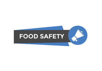 Food safety text symbol. Food safety text web template Vector Illustration.
