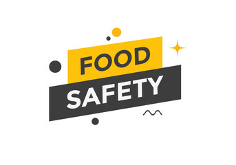 Food safety text symbol. Food safety text web template Vector Illustration.
