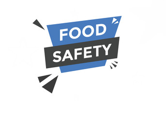 Food safety text symbol. Food safety text web template Vector Illustration.
