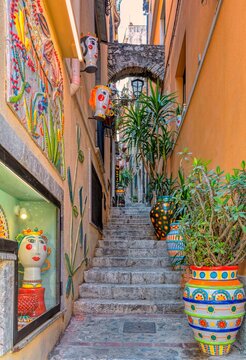 Fototapeta street in Taormina