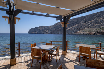 Gerolimenas, a small picturesque coastal vilage at the southern end of Mani Peninsula in Laconia, Peloponnese, Greece.