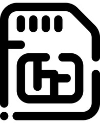 Sim Card Icon Line Style