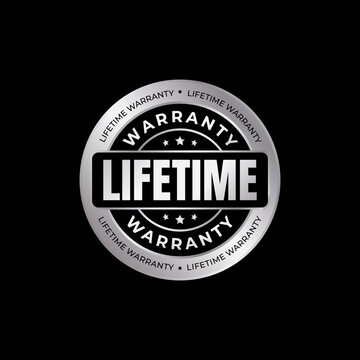 Lifetime Warranty Silver Icon, Logo And Badge For Business Product