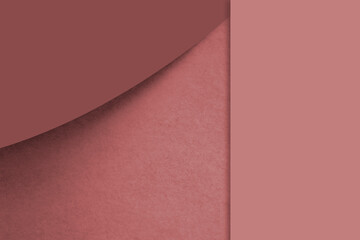 Textured and plain peach sheet papers forming a curve and vertical blank rectangle for creative cover designing