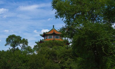 An old Chinese pavilion architecture.