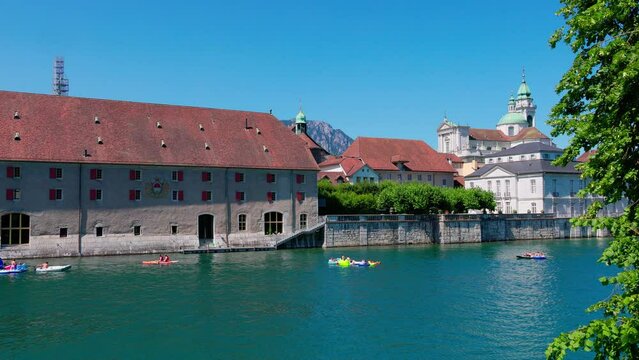 River Aare in the city of Soloturn in Switzerland